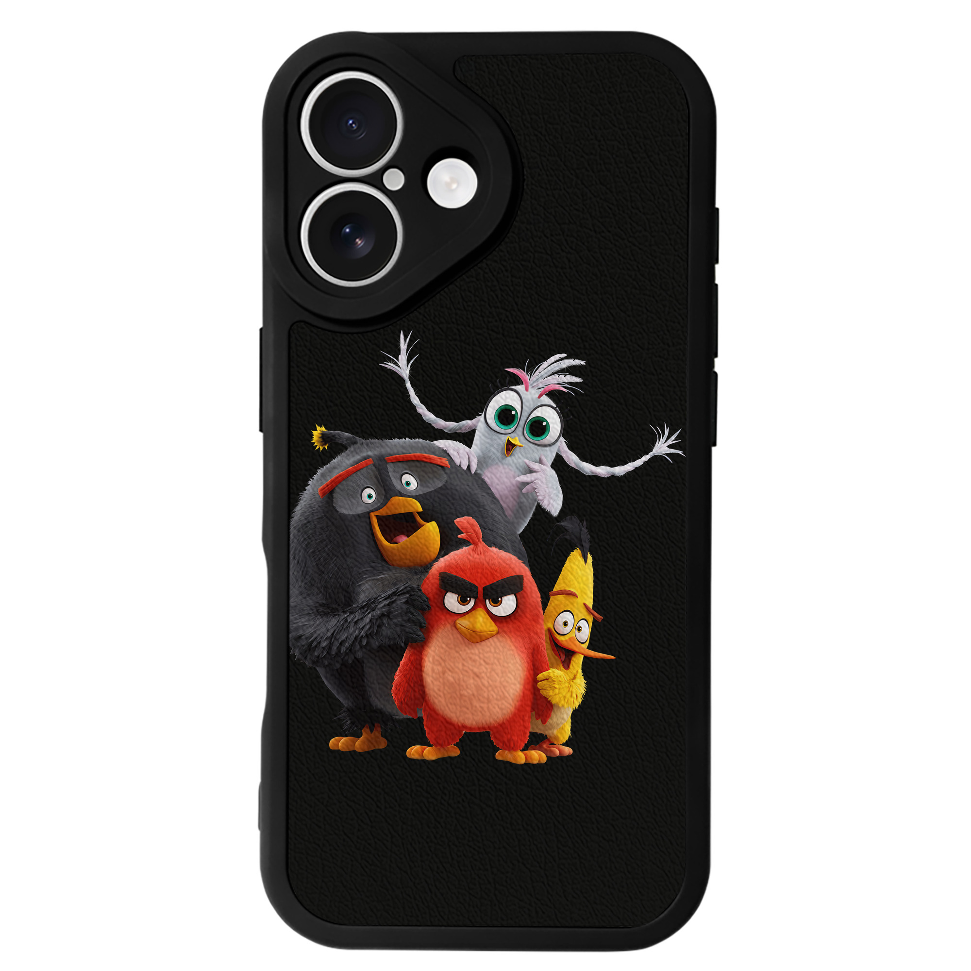 （画像用） Angry Birds アングリーバード 【iPhone 16シリーズ対応】シリコンスマホケース（レザー調） 材質：シリコン